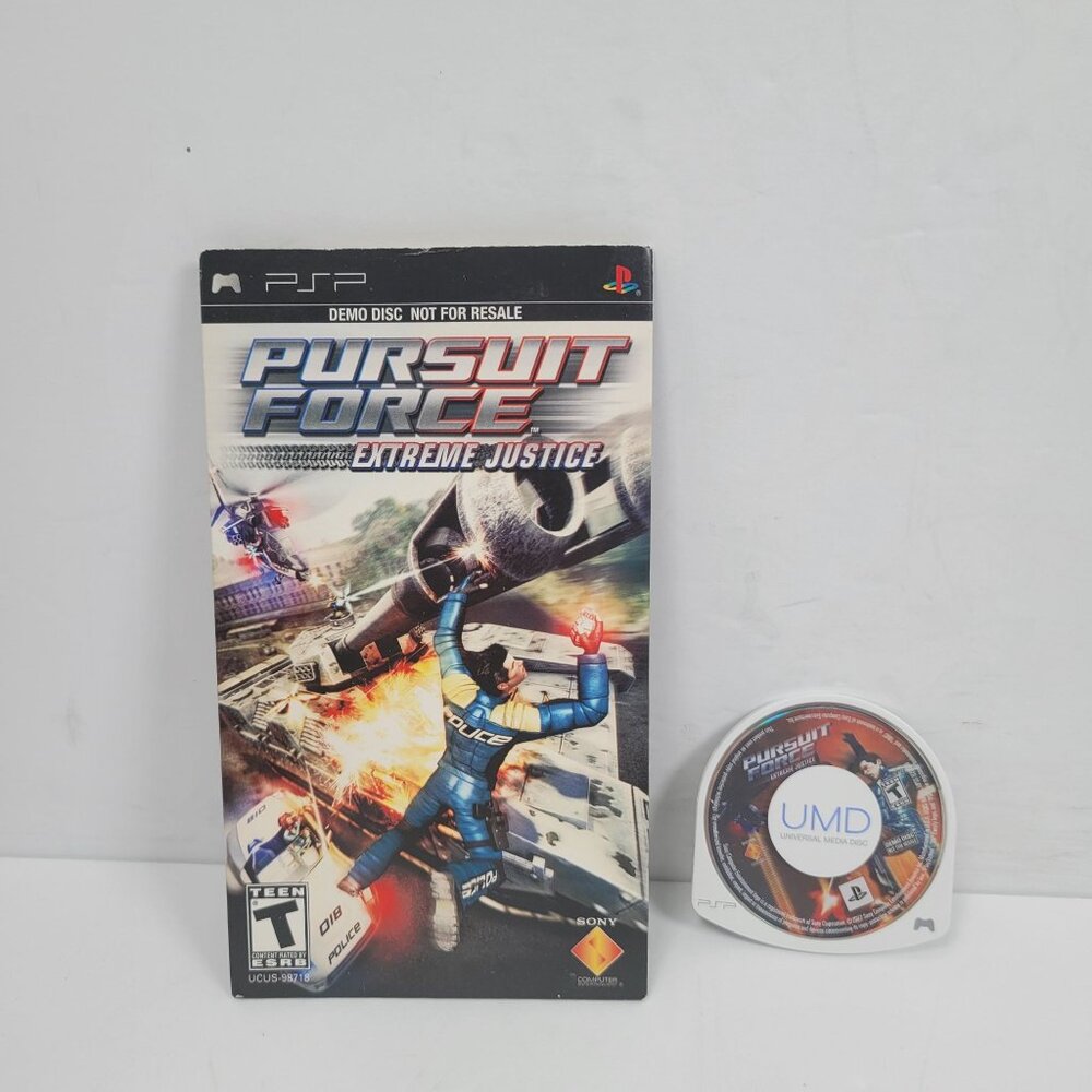 Pursuit Force Extreme Justice PSP Promo Demo Disc